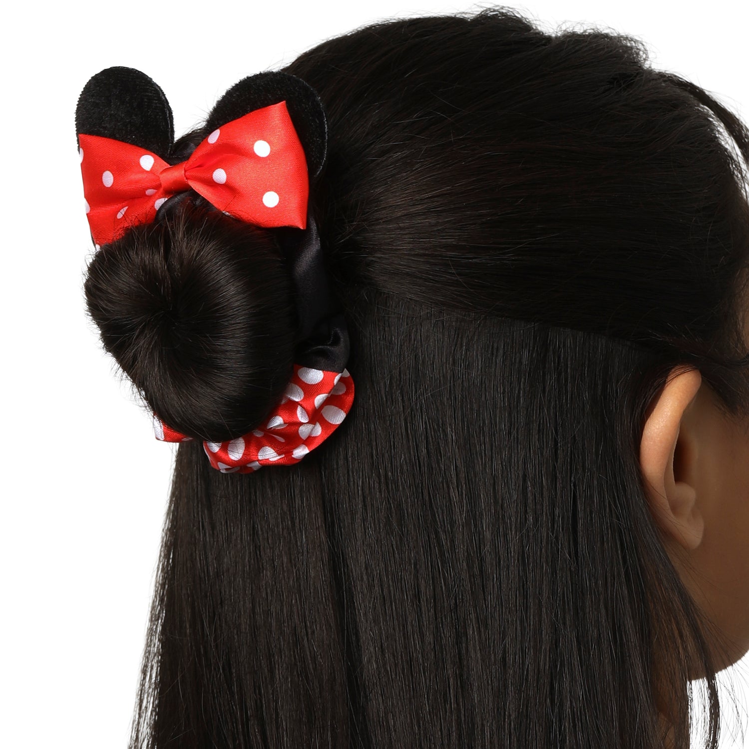Minnie Mouse Scrunchies 3-Piece Official License, Disney Hair Accessories