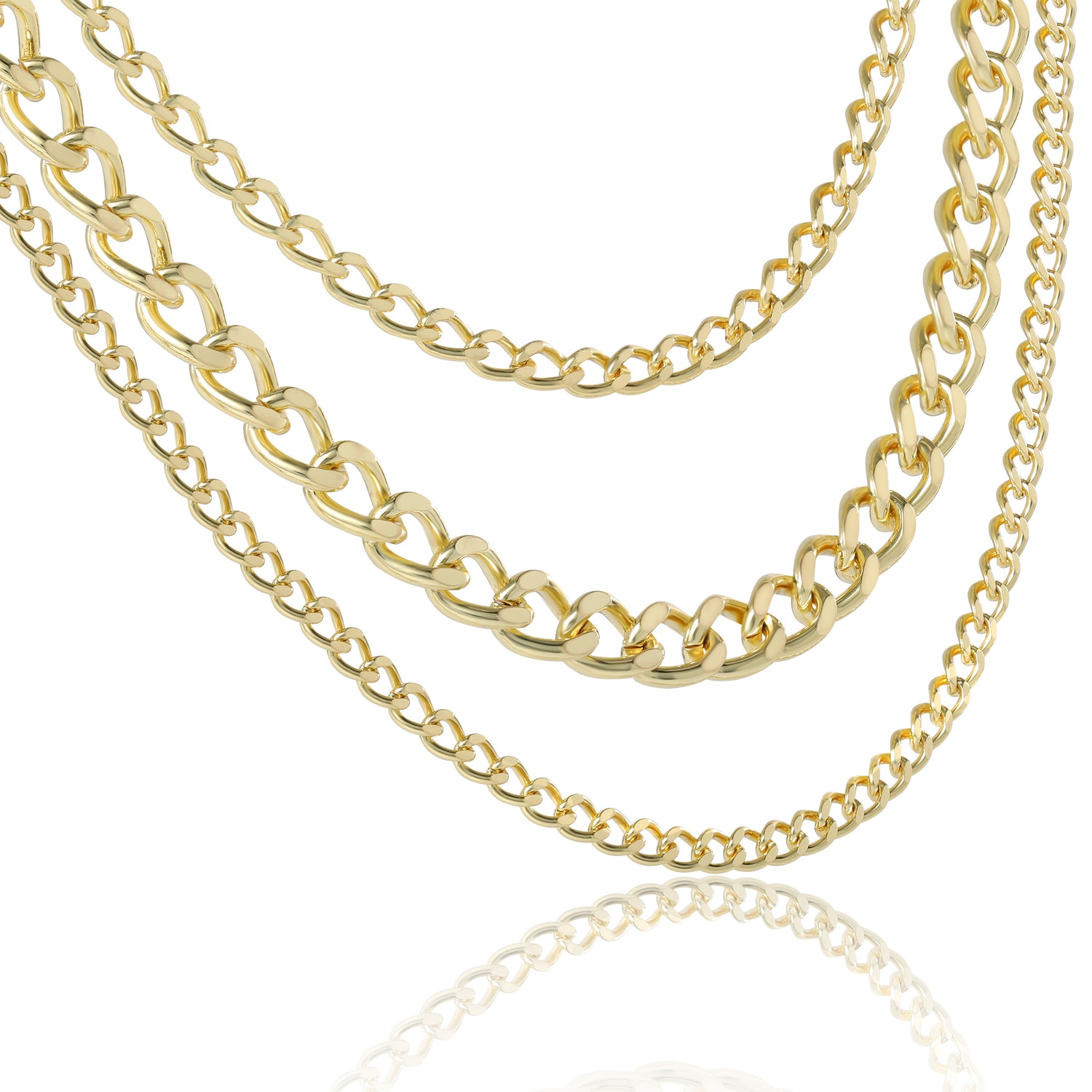 Jessica Simpson Gold-Tone Layered Chain Necklace Set