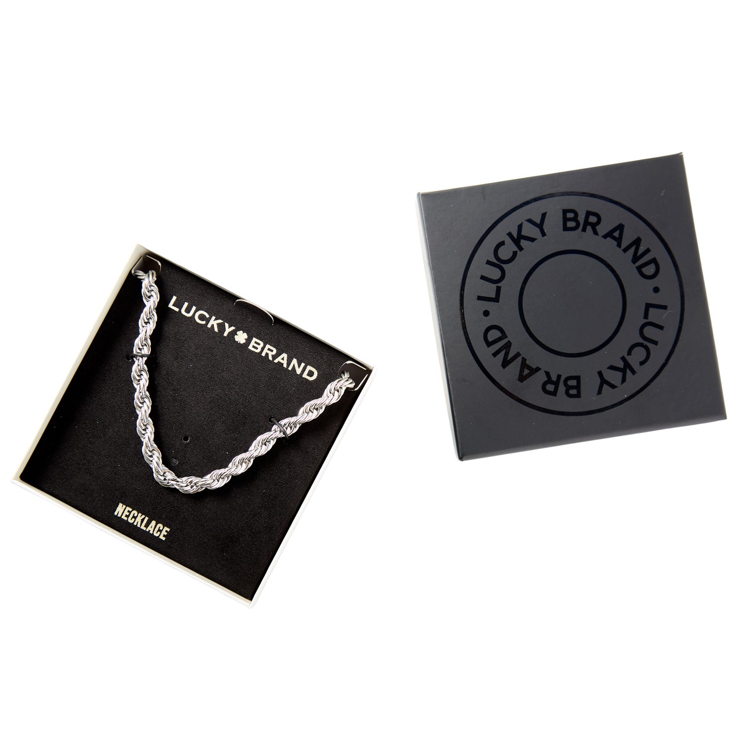 Lucky Brand Stainless Steel Chain Necklace for Men, 22" Rope Chain