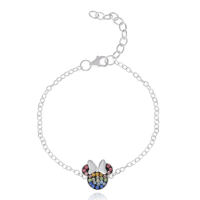 Disney 925 5.5+1.2" EXT. MINNIE MOUSE MULTI-CRYSTAL BRAC