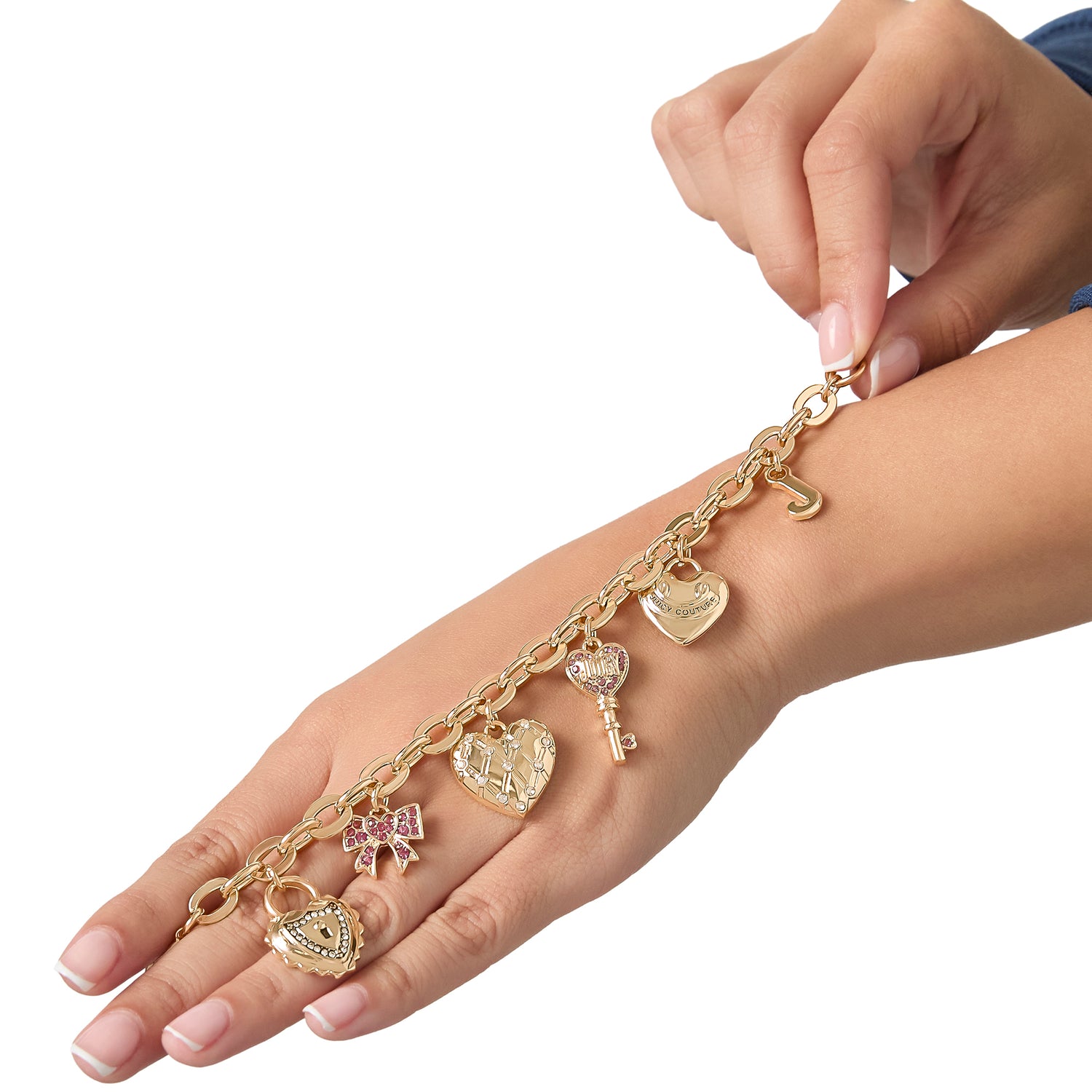 Juicy Couture Heart & Key Charm Bracelet