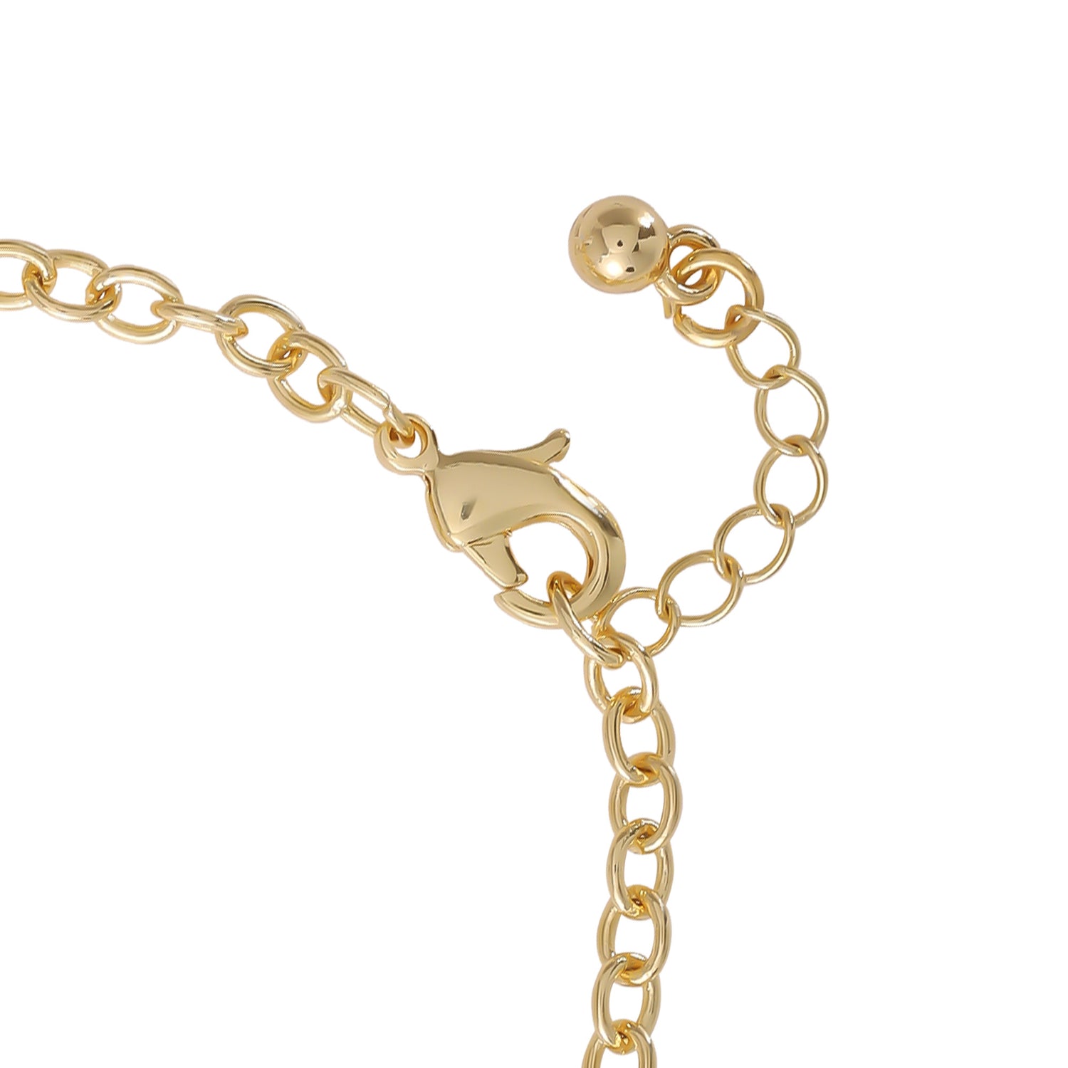 Bluey Bracelet with 5 Charms Official License, 6.75"+.75" - Gold Tone