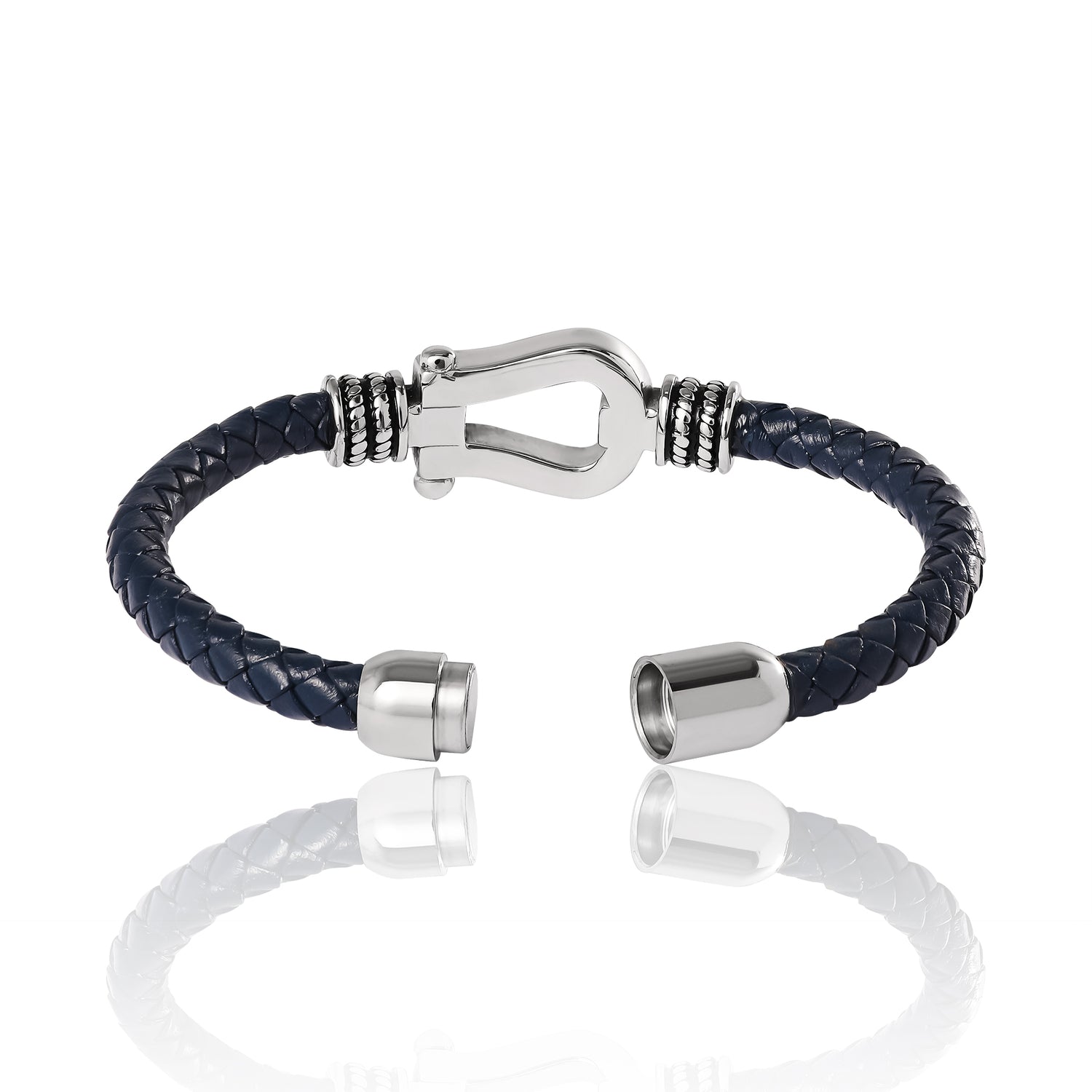 Lucky Brand Horseshoe Navy Cord Bracelet - 8.25''
