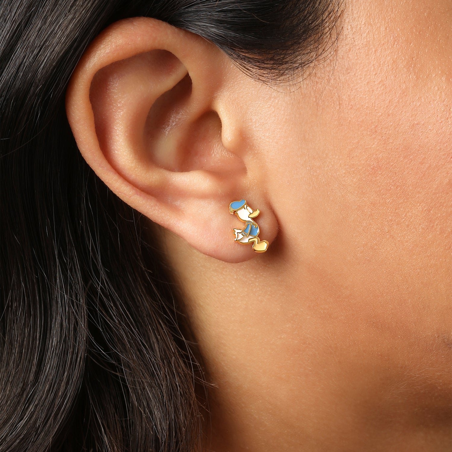 Donald and Daisy Duck Mismatched Stud Earrings Small Official License