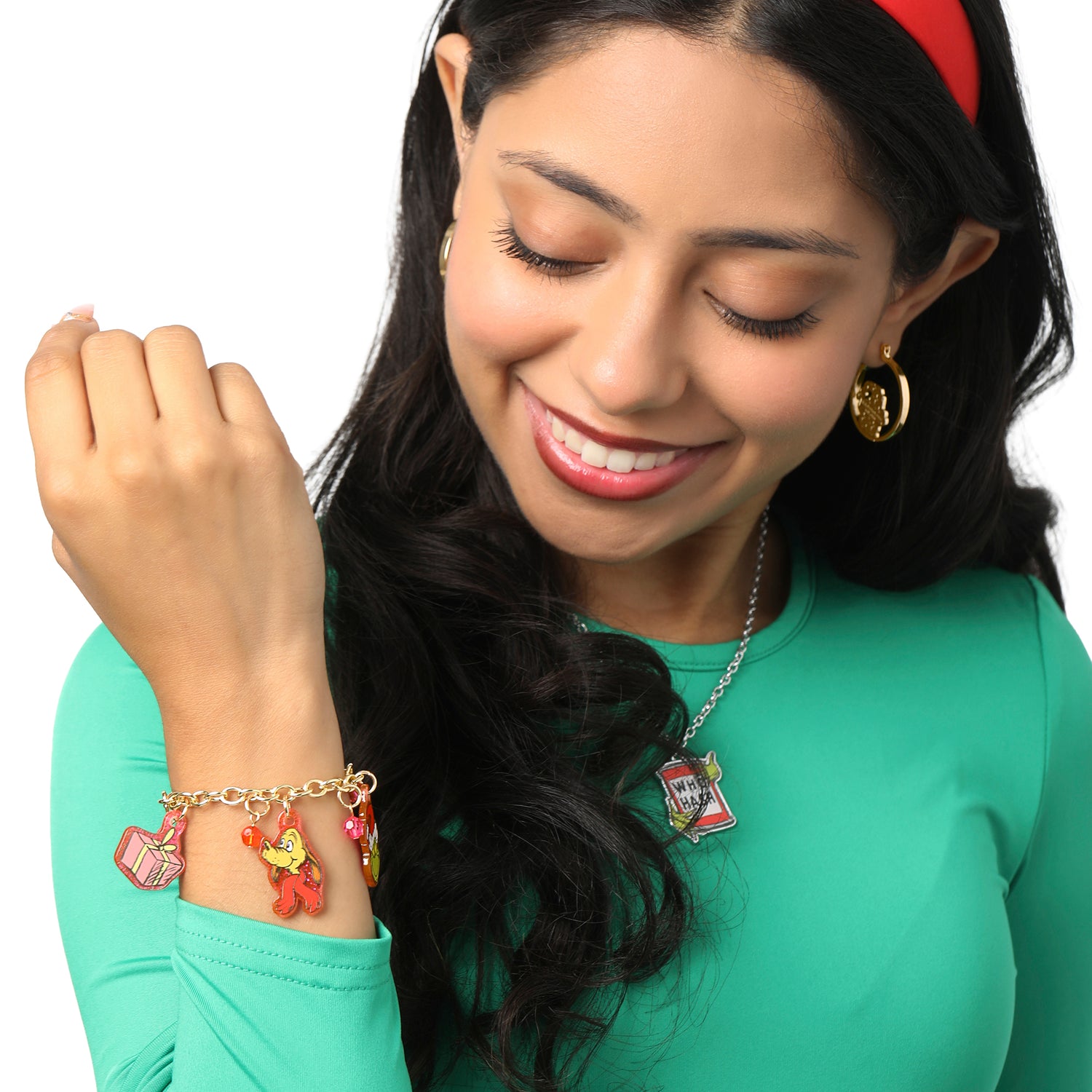 The Grinch Charm Bracelet for Women Official License, 6.5"+1"