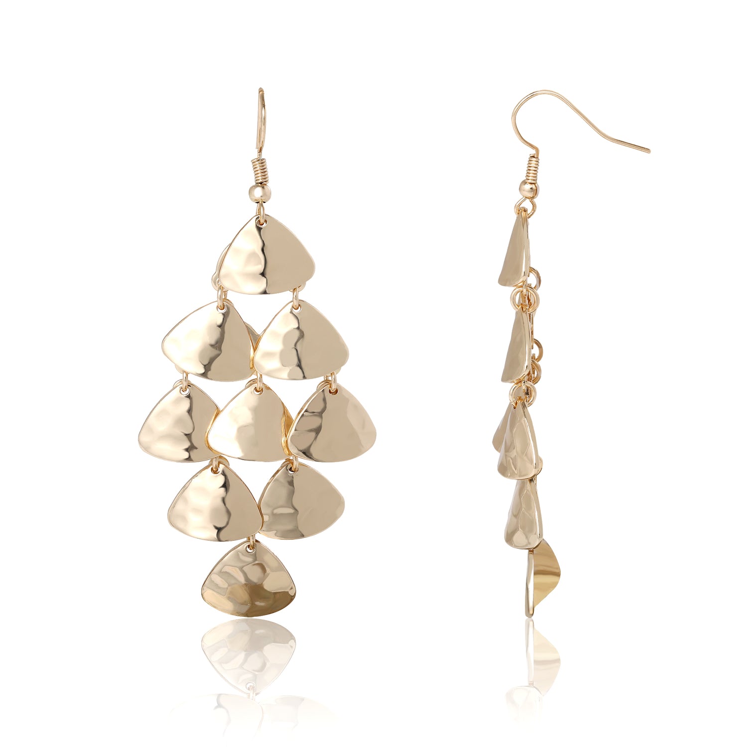 BCBGeneration Layered Triangle Drop Earrings