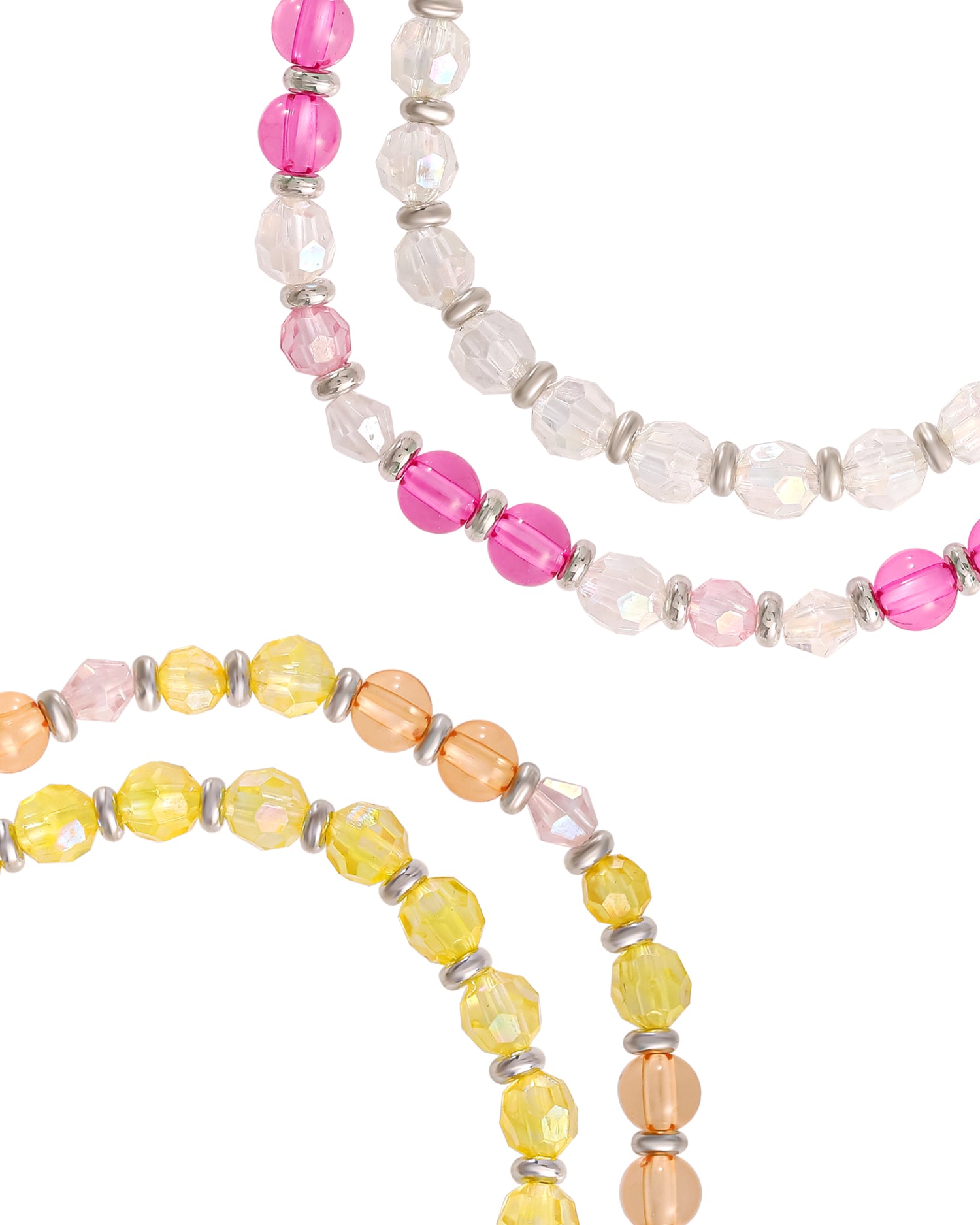 Bluey Beaded Bracelet Set, 4-Pack, Character Charms, Adjustable Stretch