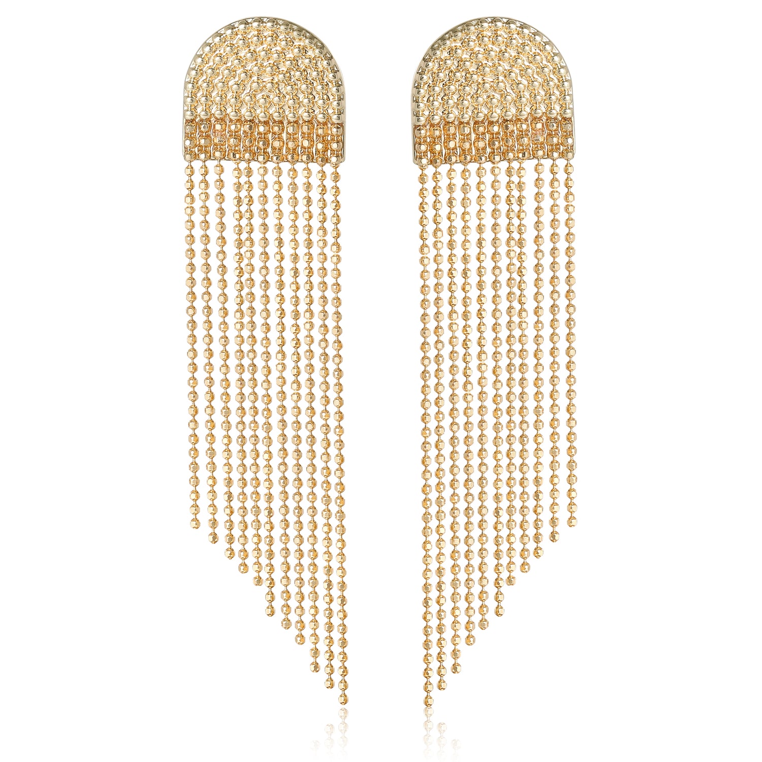 Jessica Simpson Gold-Tone Fringe Dangle Earrings