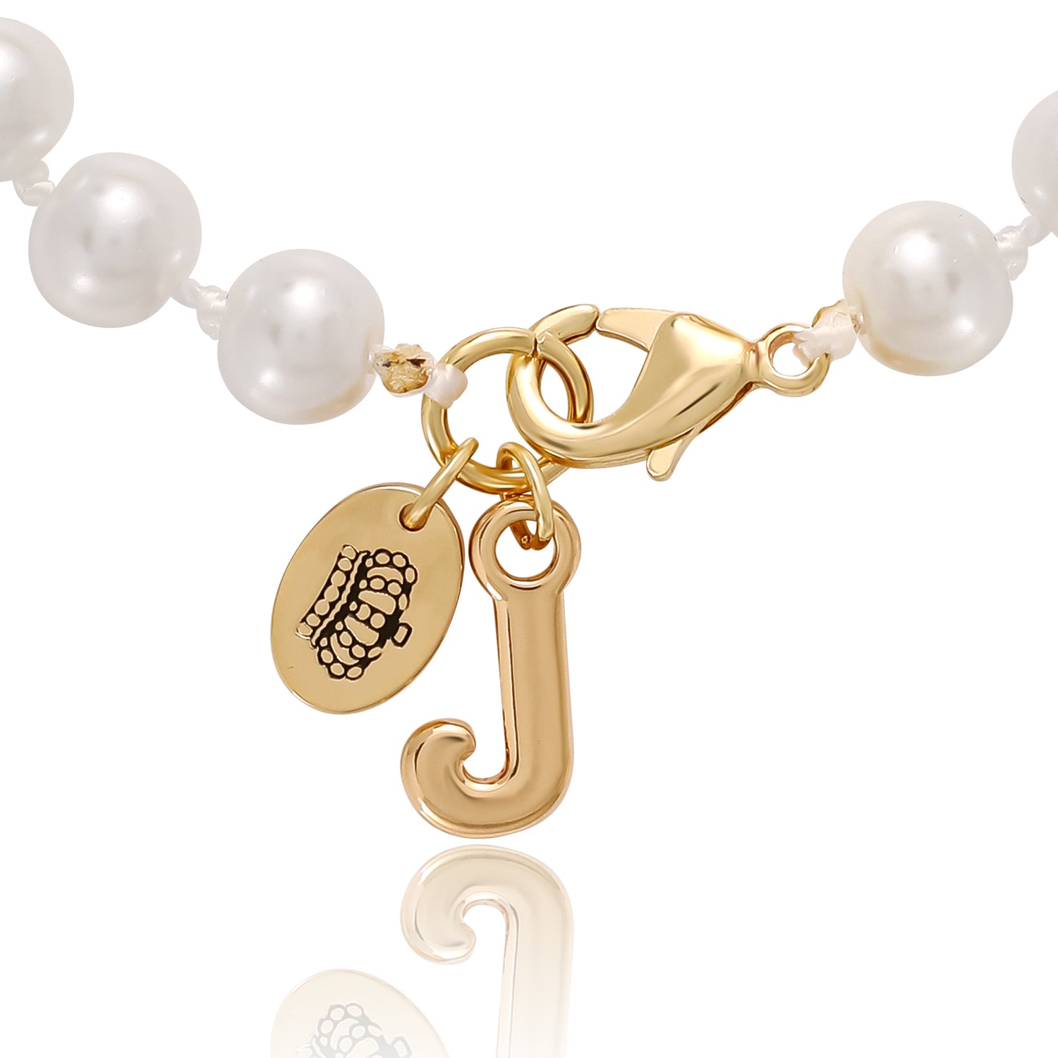 Juicy Couture Pearl Bracelet with Pave Bow