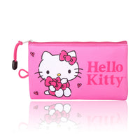 Hello Kitty Makeup Bag Official License, Pink Neoprene Zip Pouch for Travel, Sanrio Travel Gifts