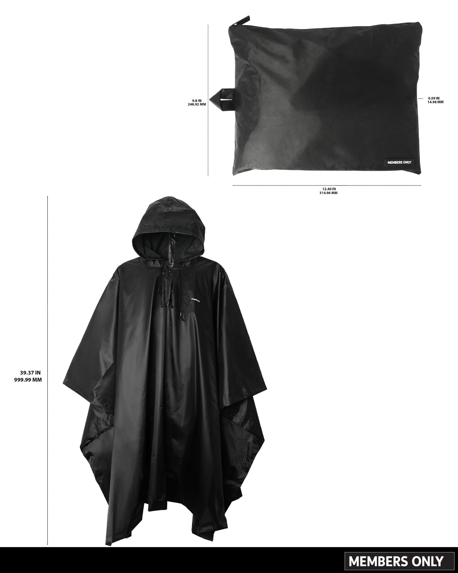 Members Only Waterproof Rain Travel Gear – Lightweight & Packable