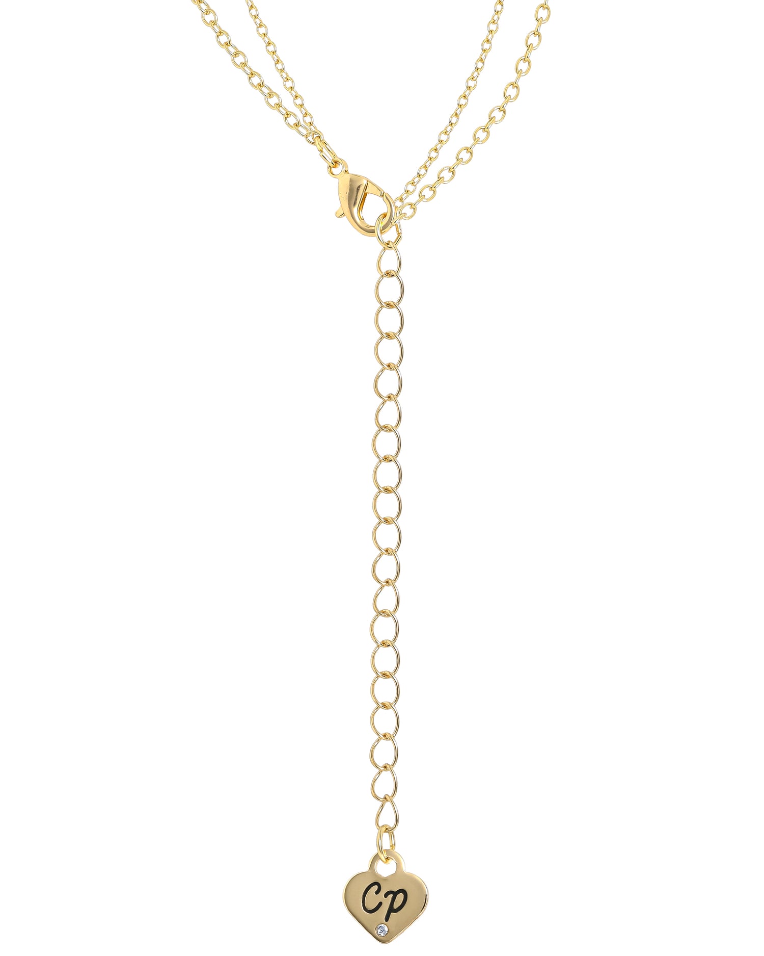 Celebrity Pink Layered Necklaces for Women with Crystal Teardrop Pendant