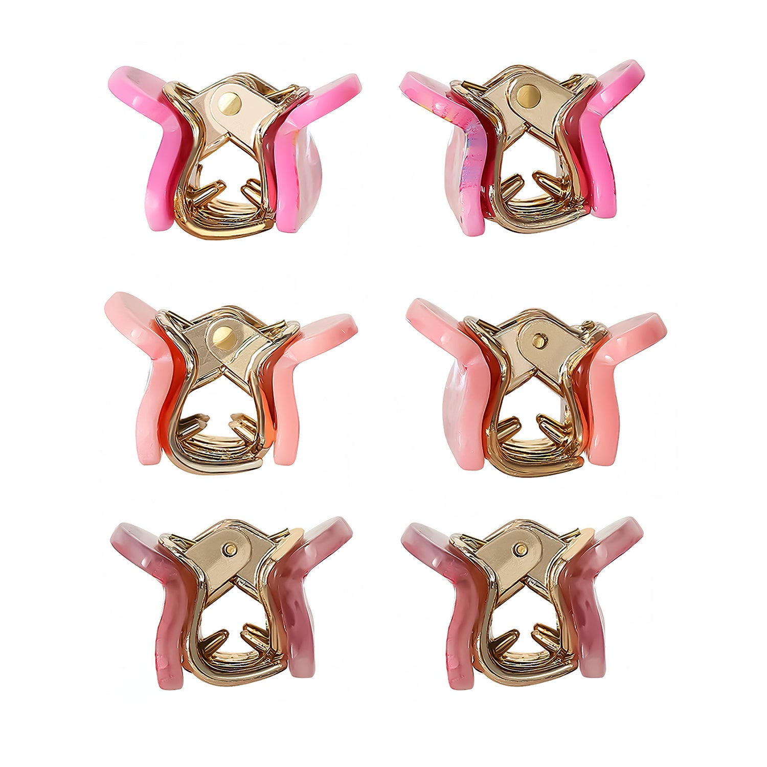 Hello Kitty Hair Clips Claw Small 6-Piece Set Official License, 3 Designs