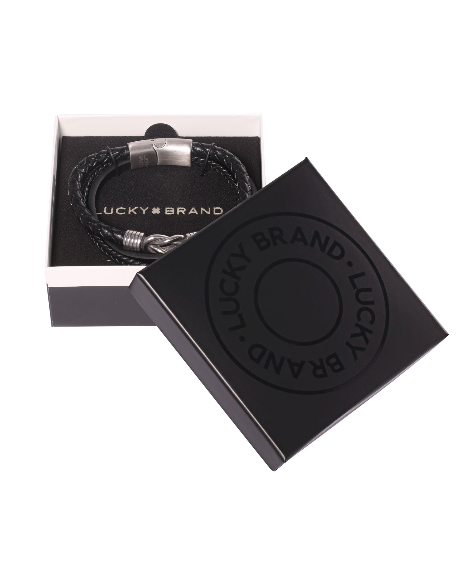 Lucky Brand Stainless Steel (316L) Knot 3-Row Bracelet