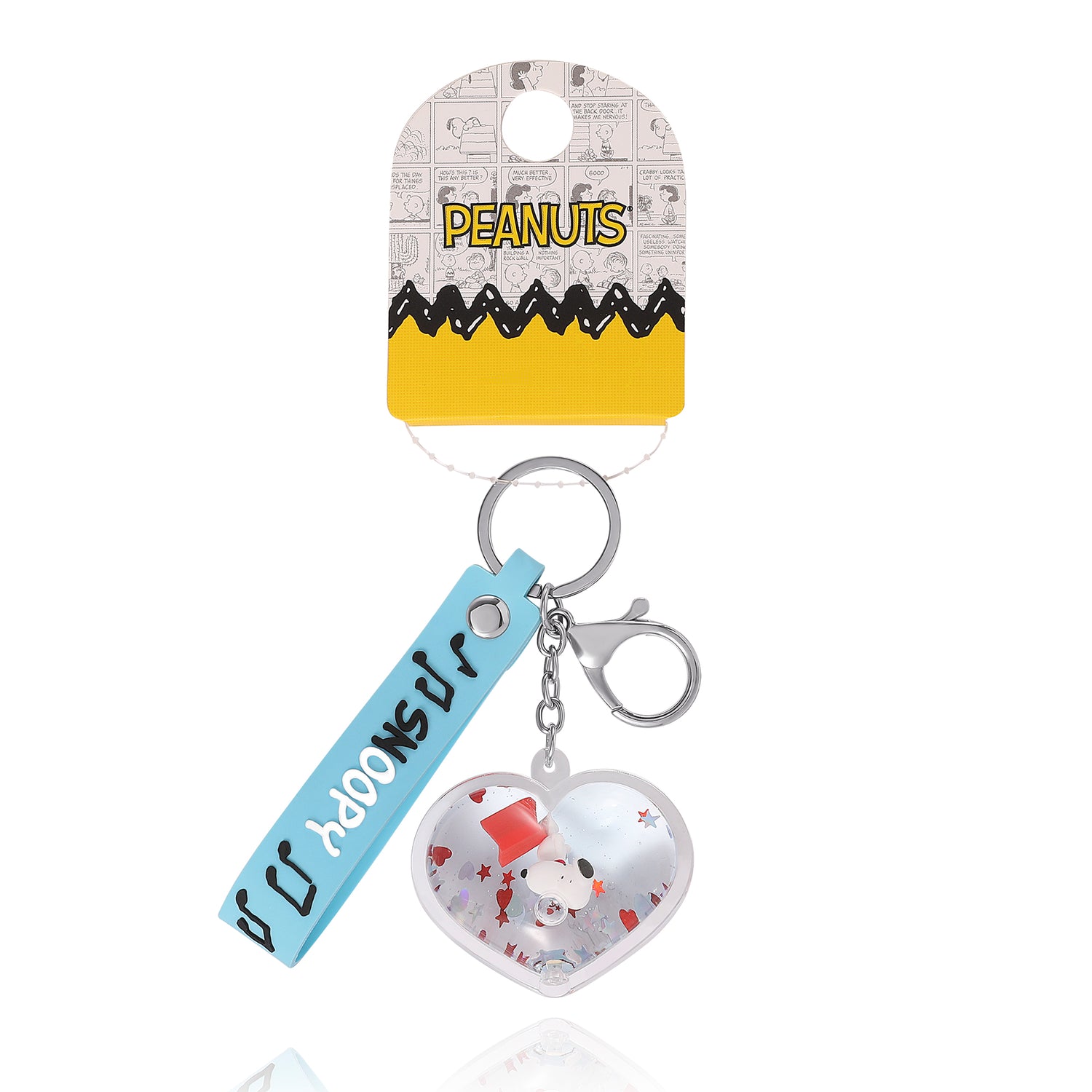 Snoopy Heart Shaped Liquid Keychain
