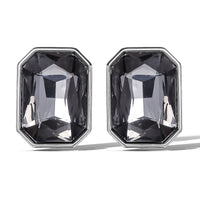 JS Jessica Simpson Faceted  Stud Earrings in Smoke Grey