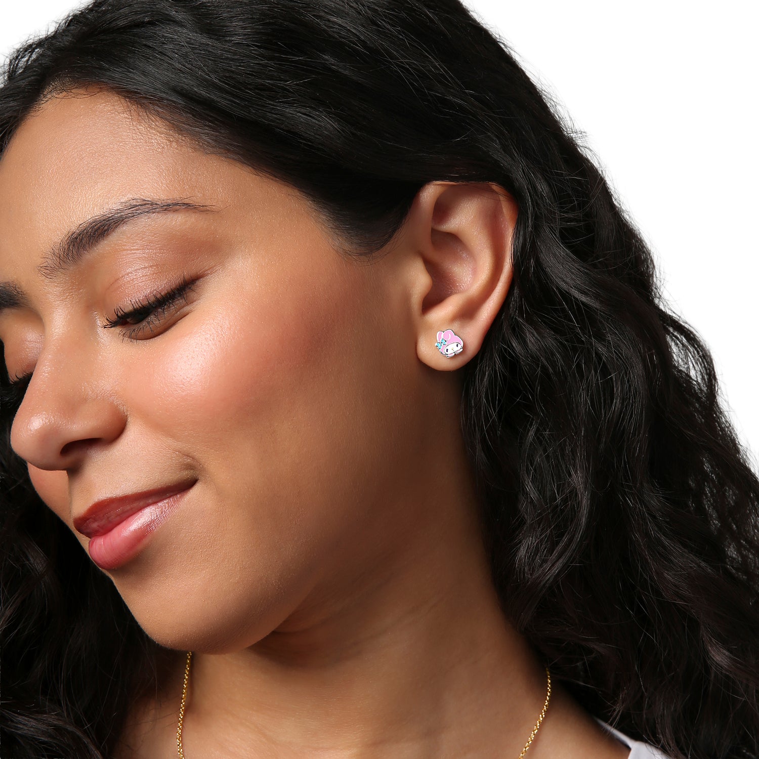 Sanrio Kuromi and My Melody Stud Earrings Set for Women, 2 Pairs