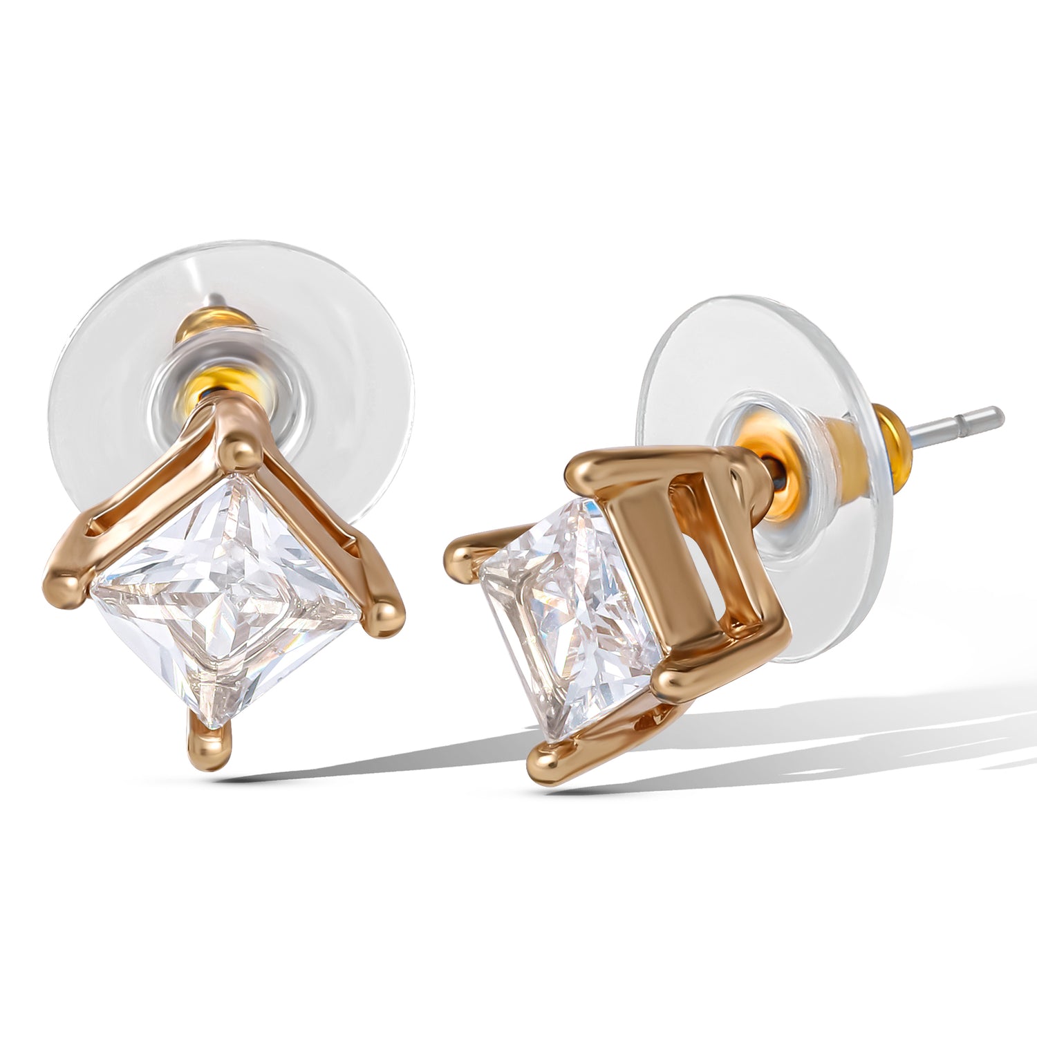 Jessica Simpson Square-Cut Crystal Stud Earrings Set