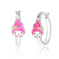 MY MELODY ENAMEL HOOP EARRINGS