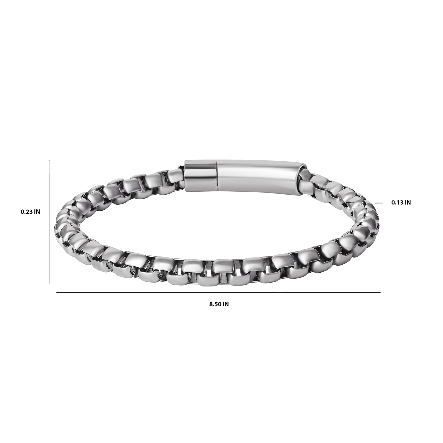 Lucky Brand Men's Silver-Tone Box Chain Bracelet