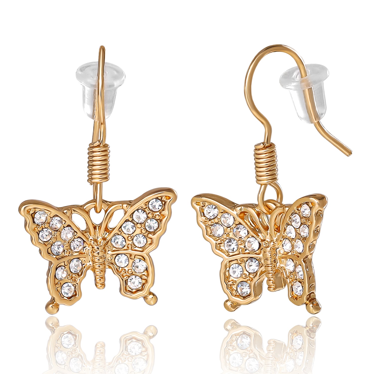 Jessica Simpson Gold-Tone Bow, Butterfly & Pearl Stud & Hoop Earring Set, 12 Pairs