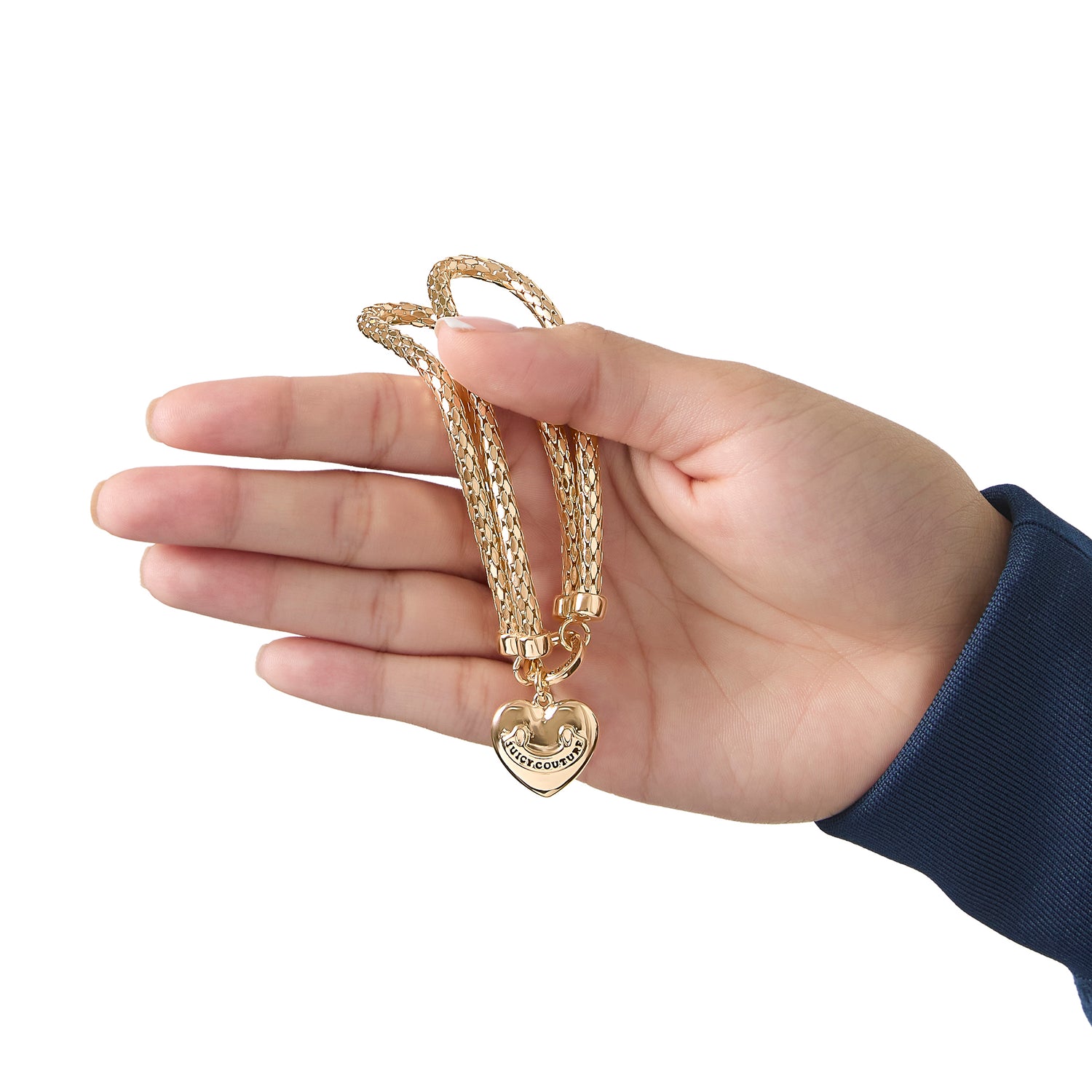 Juicy Couture Layered Heart Bracelet - Gold Tone