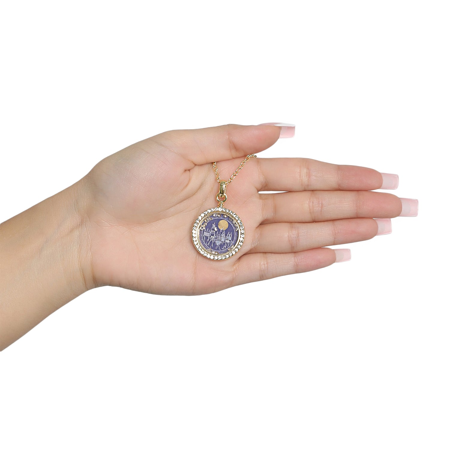 Harry Potter Hogwarts Castle Shaker Pendant Necklace for Women, 16"+2"