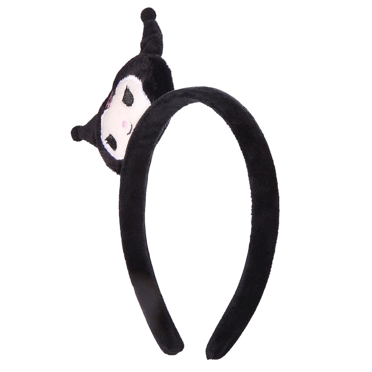 Kuromi Headband Black Plush, Sanrio Hair Accessories