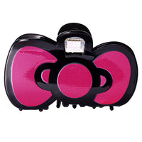 Hello Kitty Hair Clip Official License, Black and Pink Bow Claw Clip