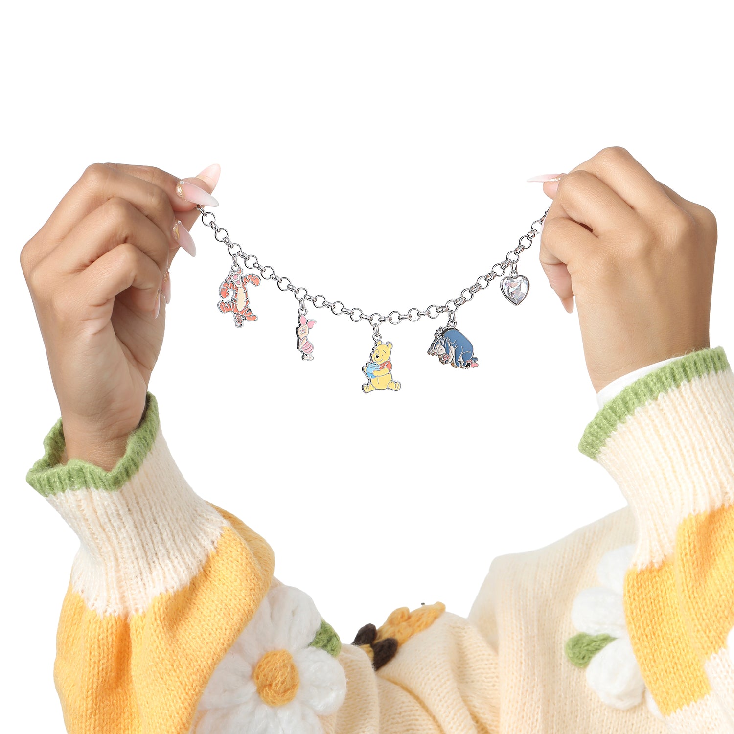 Winnie-the-Pooh Charm Bracelet for Women Official License, 7.5"+1"