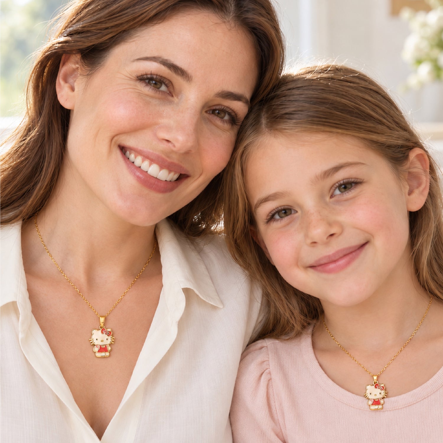 Hello Kitty Mommy and Me Necklaces Set of 2, 16"+2"
