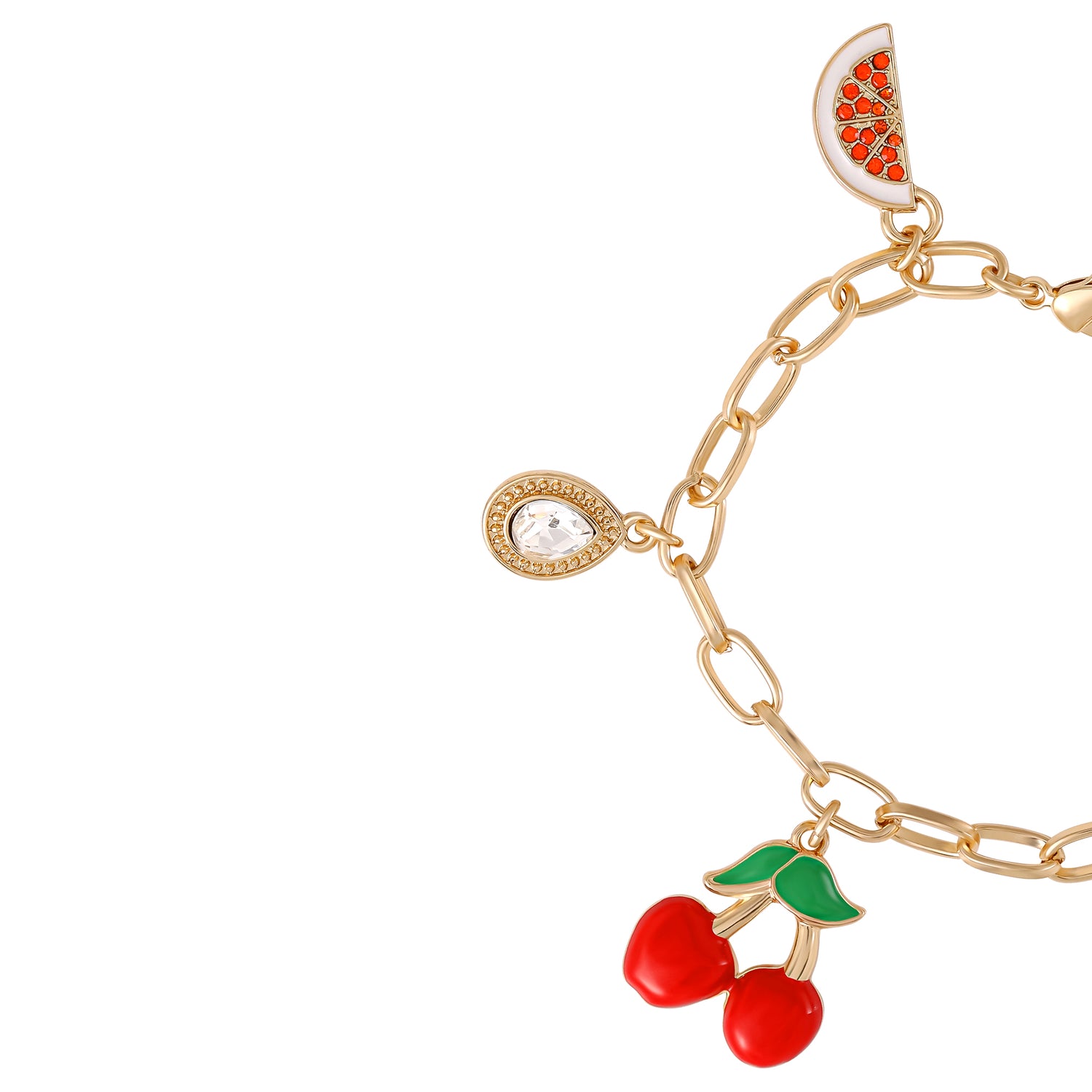Juicy Couture Cherry & Fruit Charm Bracelet