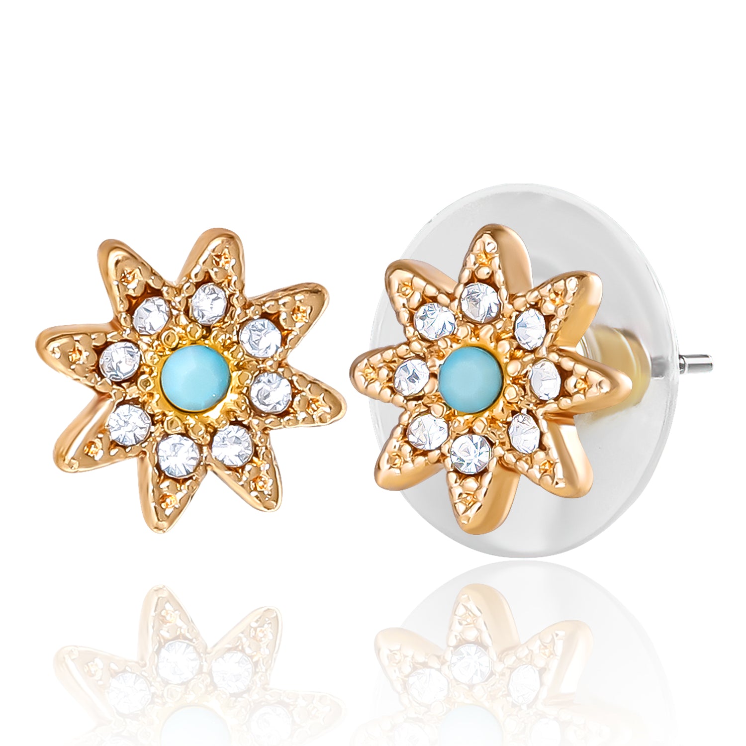 Jessica Simpson Gold-Tone Evil-Eye, Heart & Star Stud & Hoop Earring Set, 9 Pairs