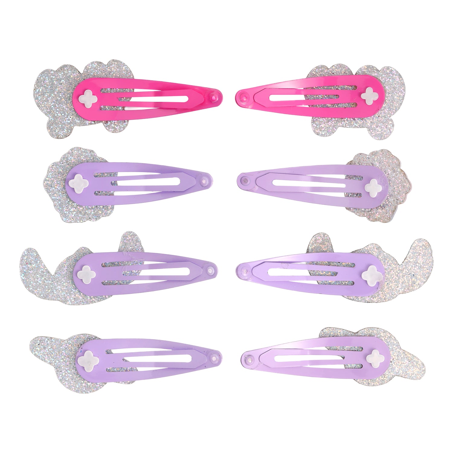 Stitch Hair Clip 8-Piece Set Official License, Snap Back Clips for Hair, Lilo and Stitch Accessories, Small Disney Gifts