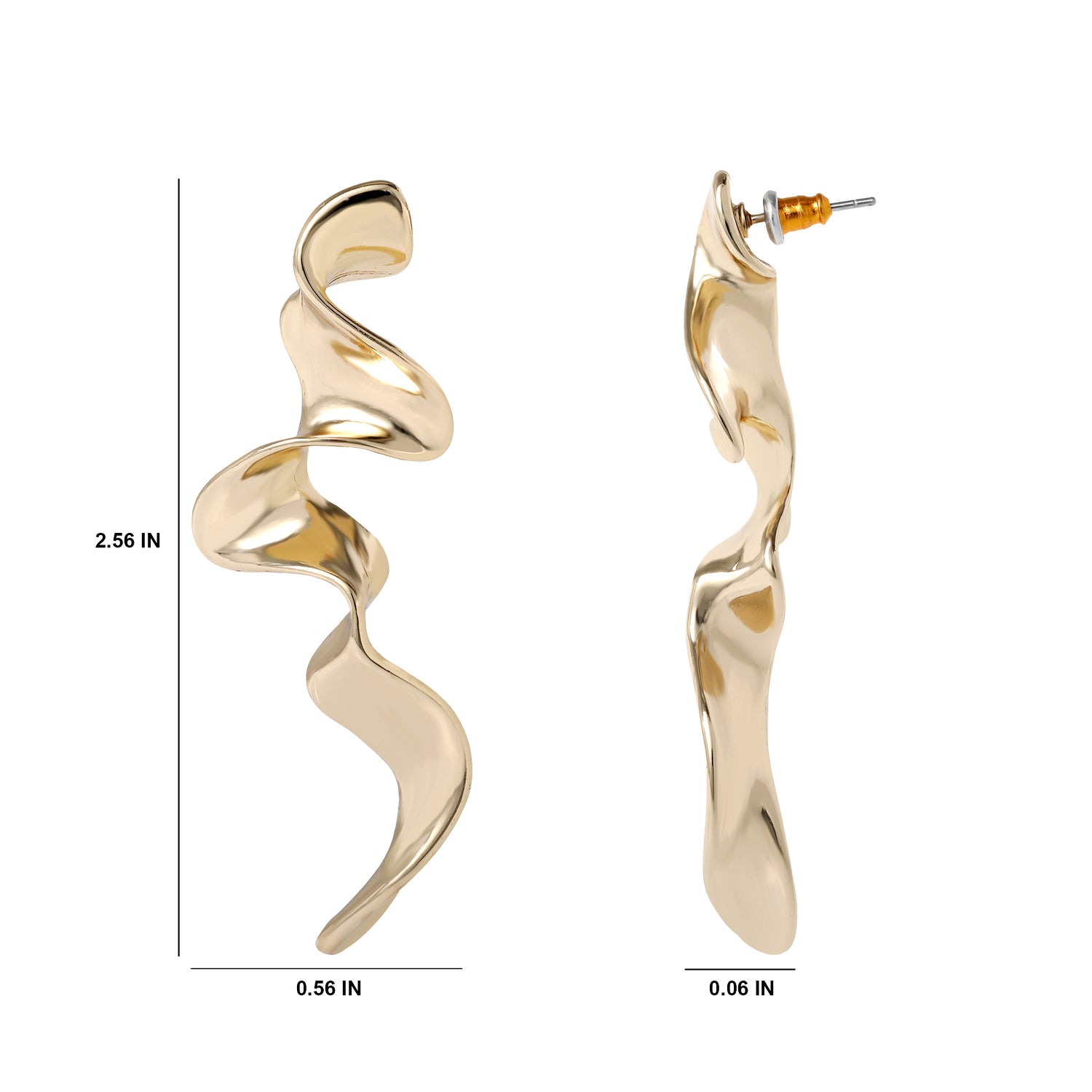 BCBG Gold-Tone Squiggle Earrings