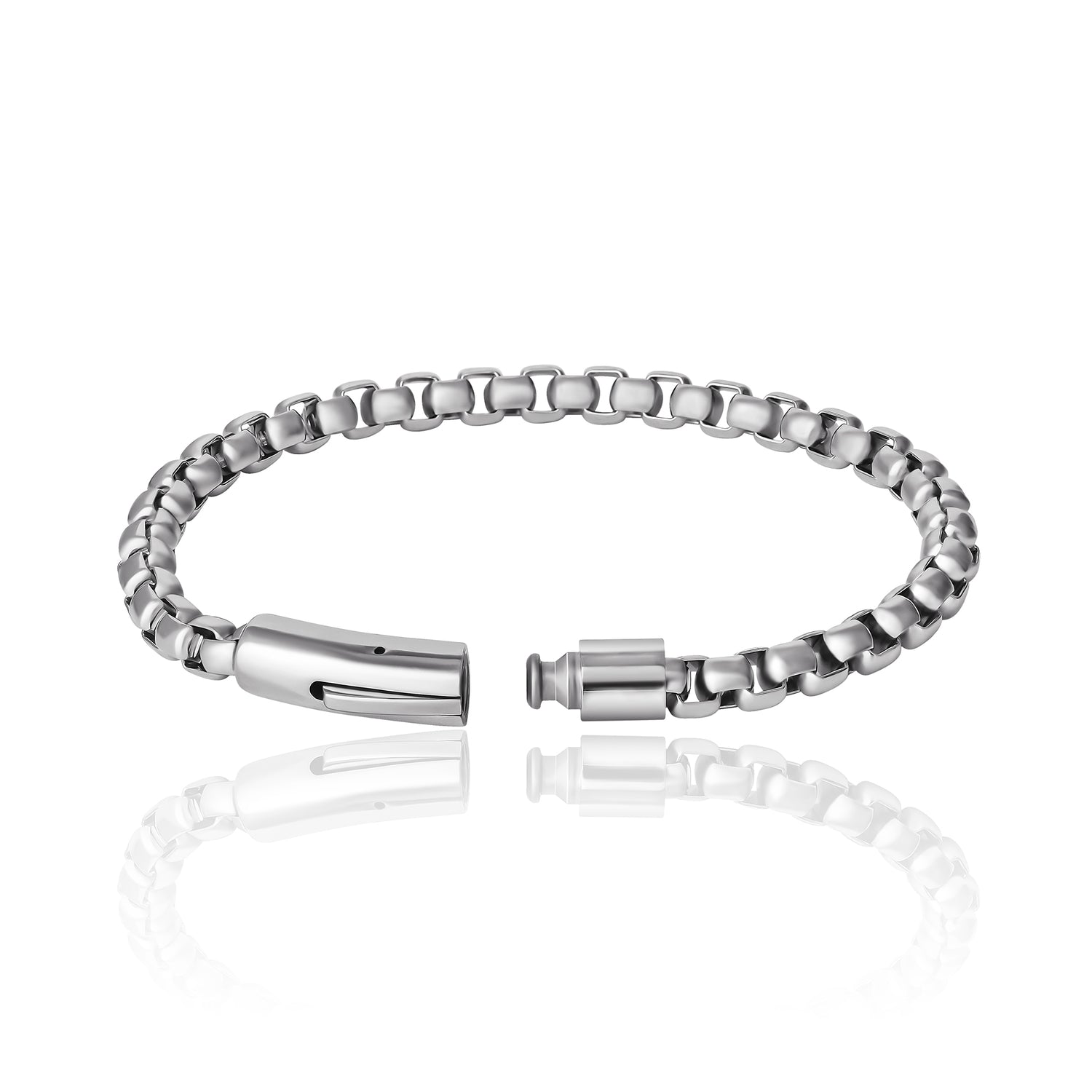 Lucky Brand Men's Silver-Tone Box Chain Bracelet