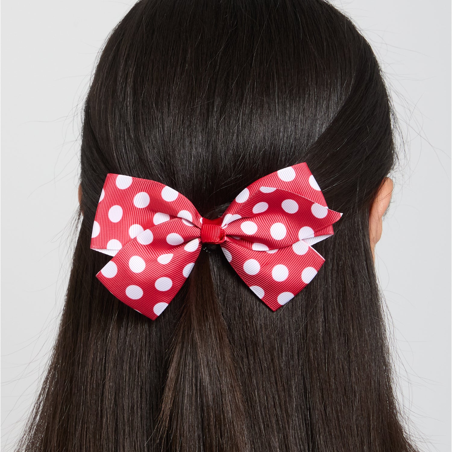 Minnie Mouse Bow for Hair 3-Piece Official License, Pink and Red Hair Bows