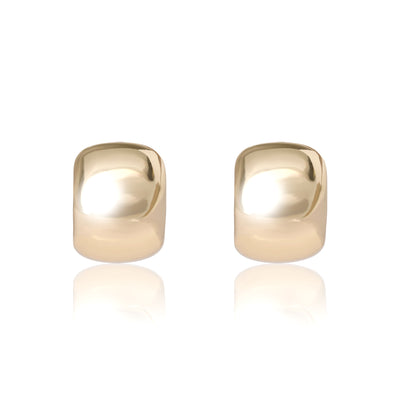Wide Gold Hoop Earrings