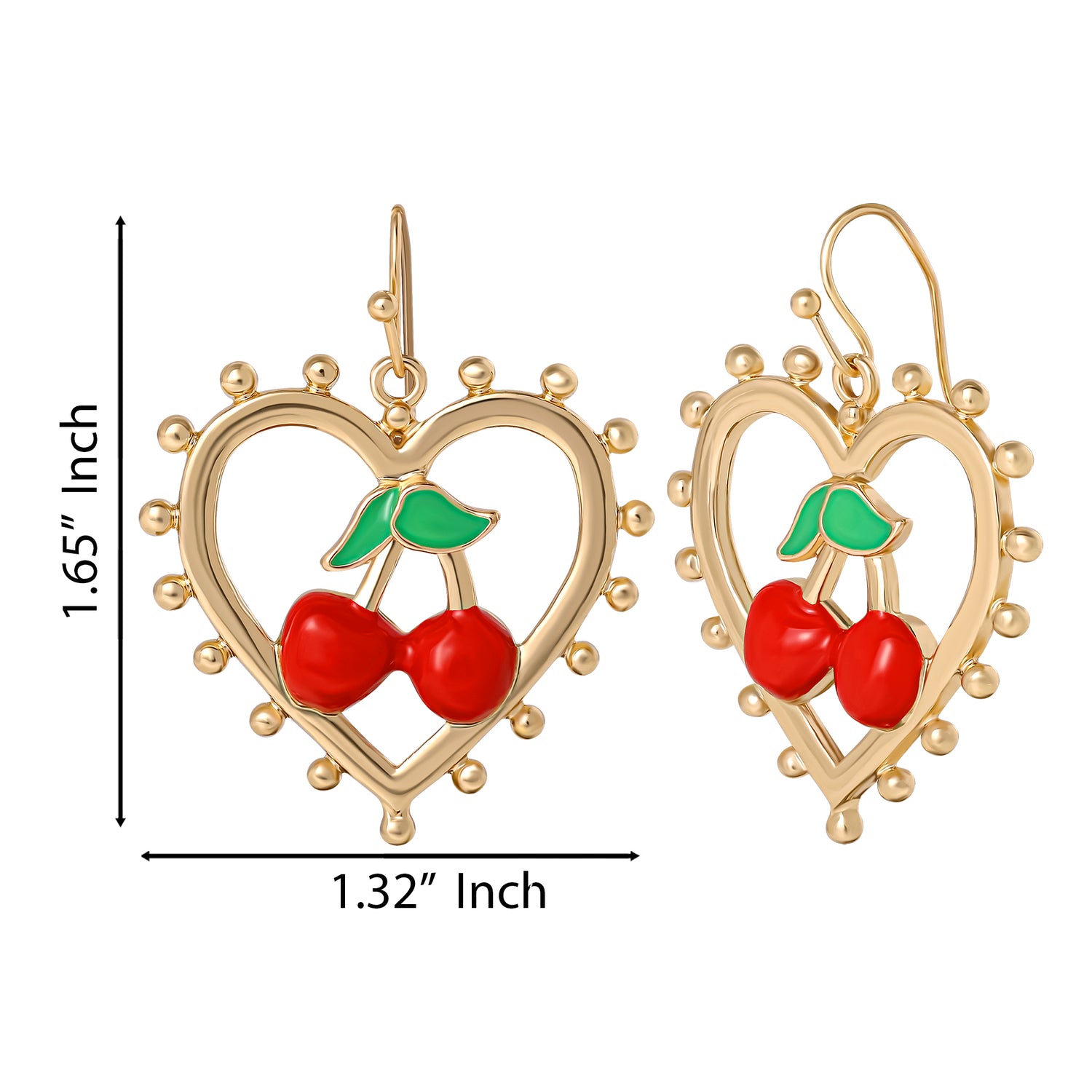 Juicy Couture Cherry Heart Drop Earrings