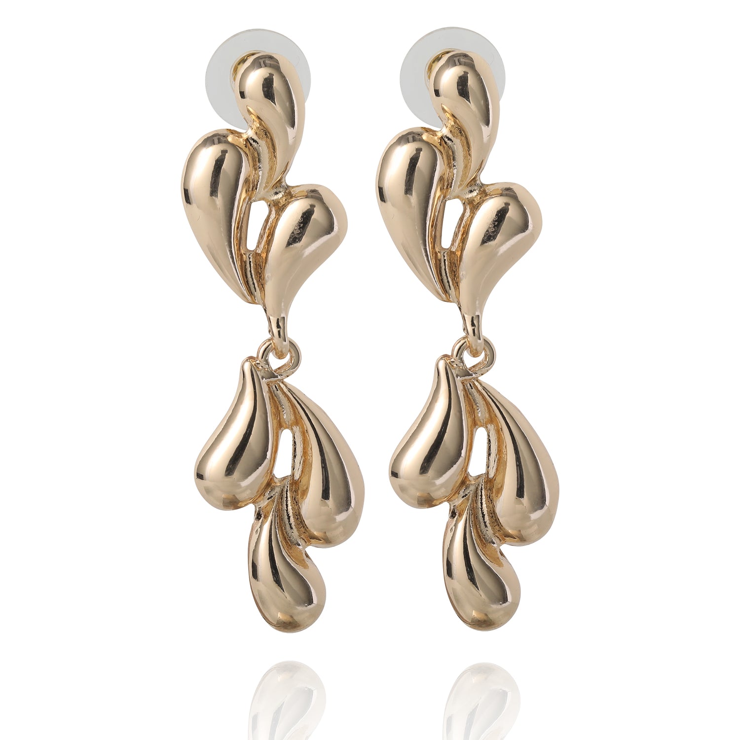 BCBG Generation Sculptural Heart Drop Earrings