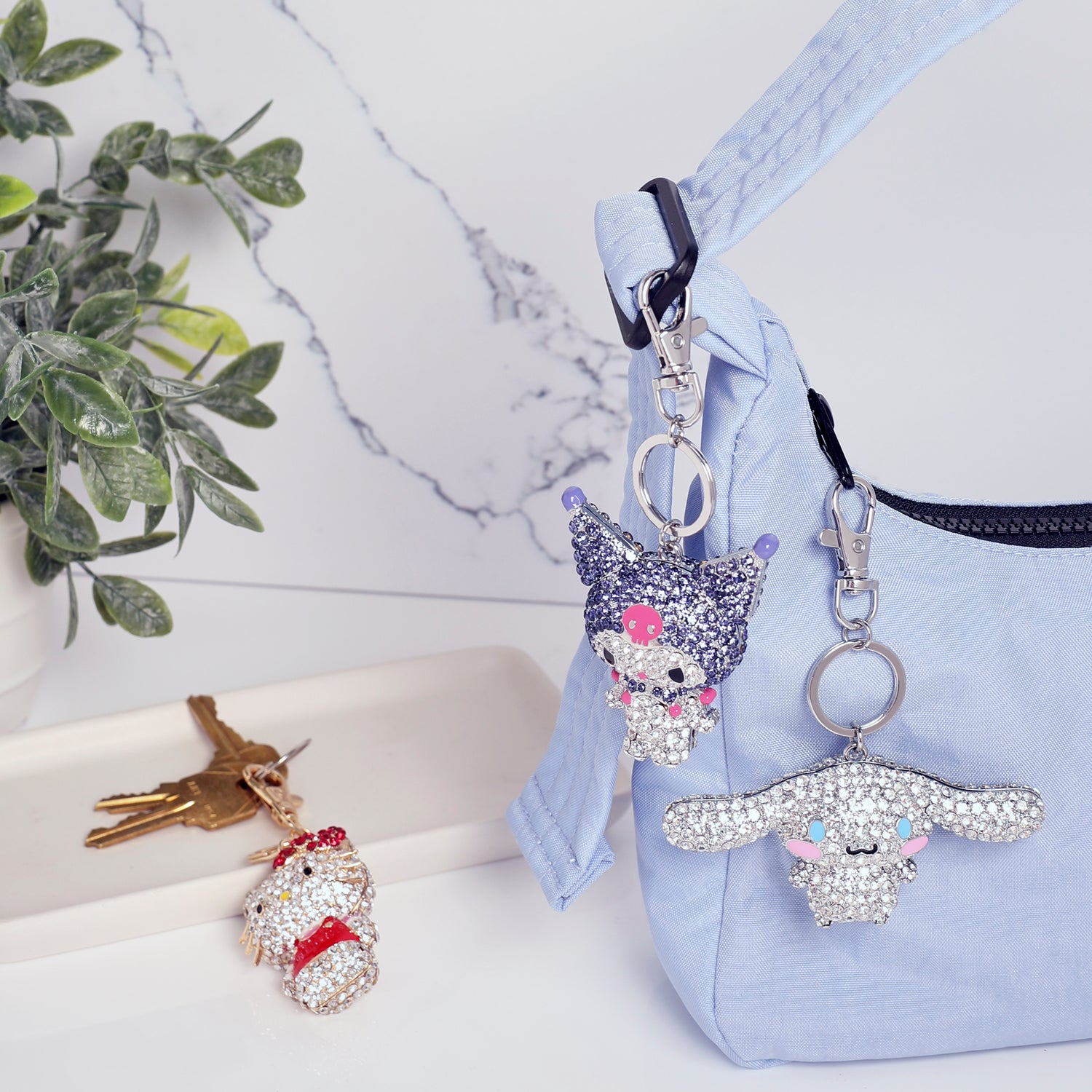Cinnamoroll Pavé Keychain Bag Charm – Officially Licensed Sanrio