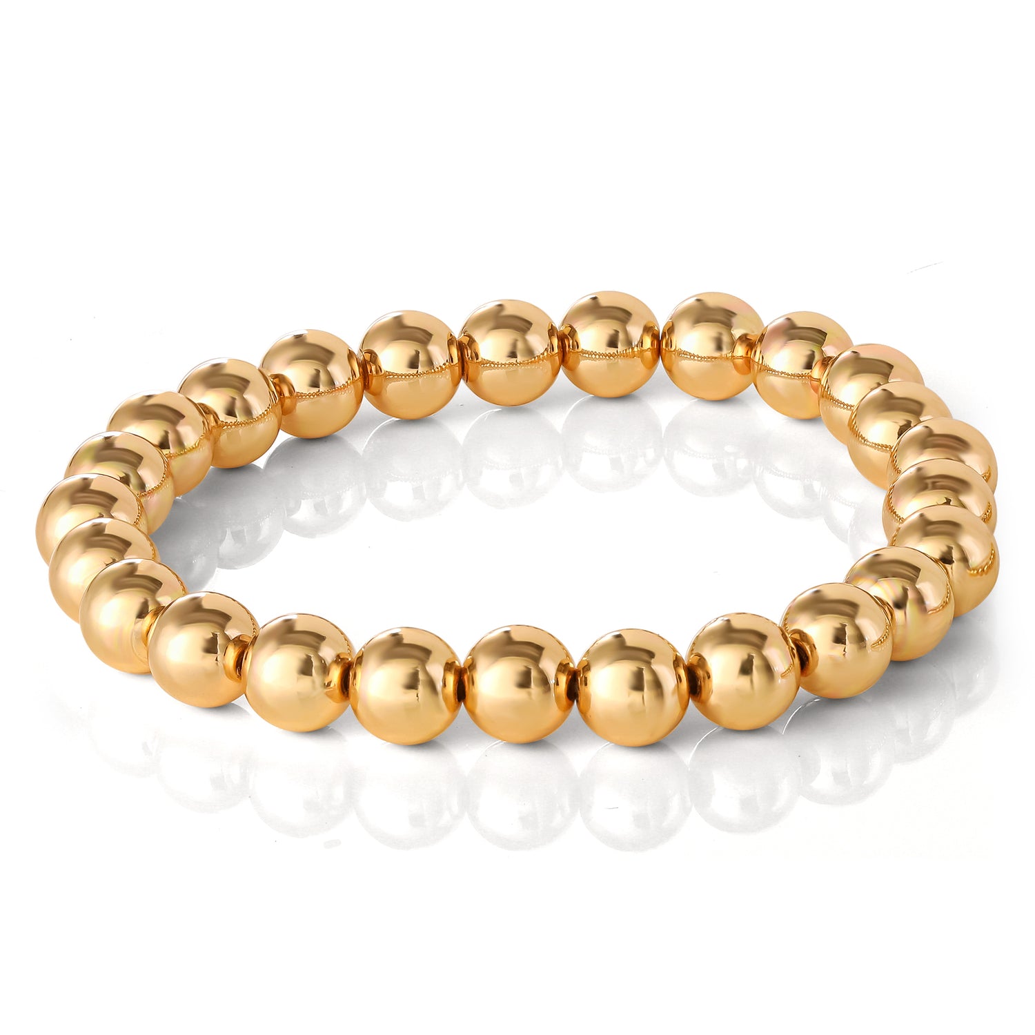 Jessica Simpson 3-Piece Beaded Stretch Bracelet Set - Gemstone & Gold-Tone Accents - Turquoise