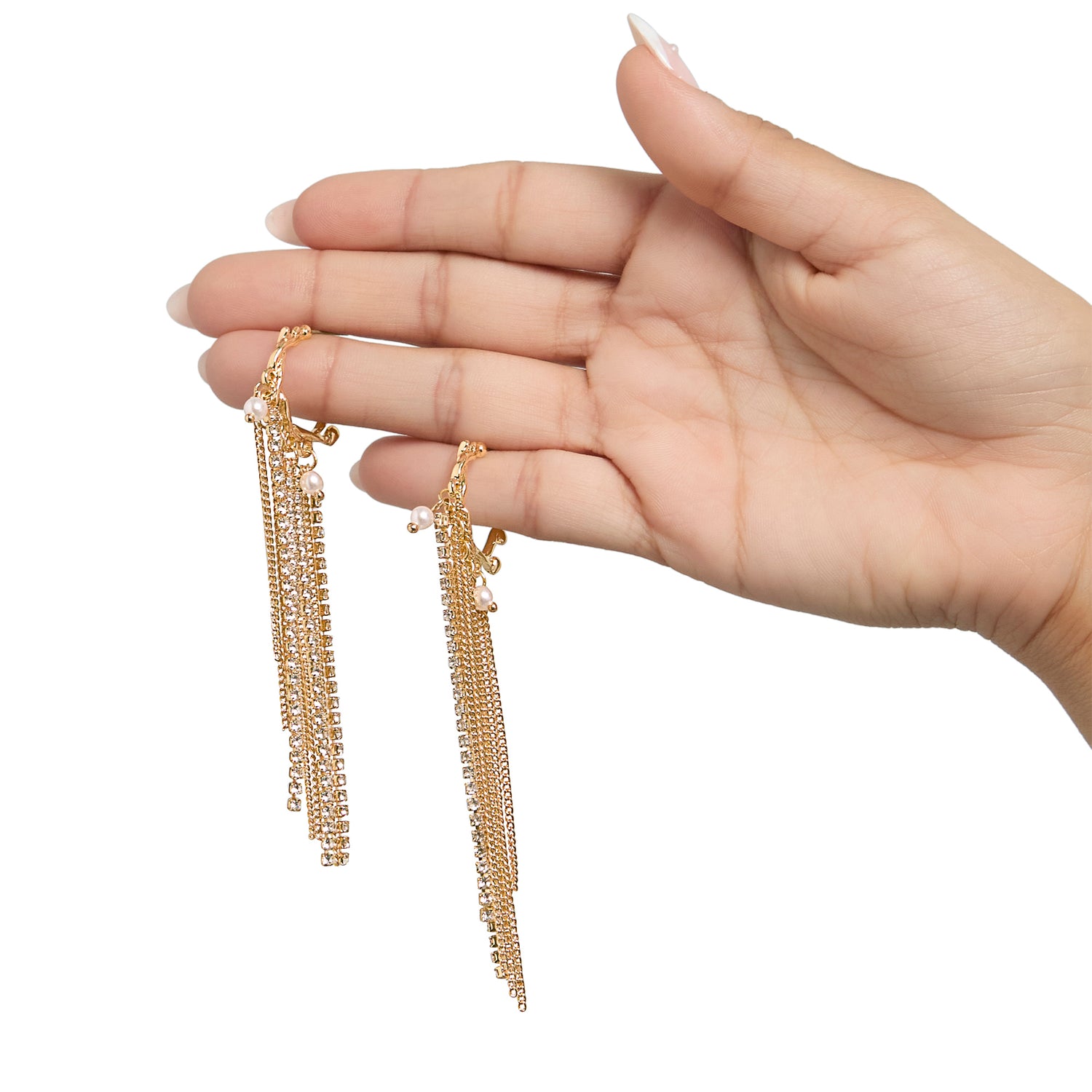 BCBGeneration Layered Tassel Statement Earrings