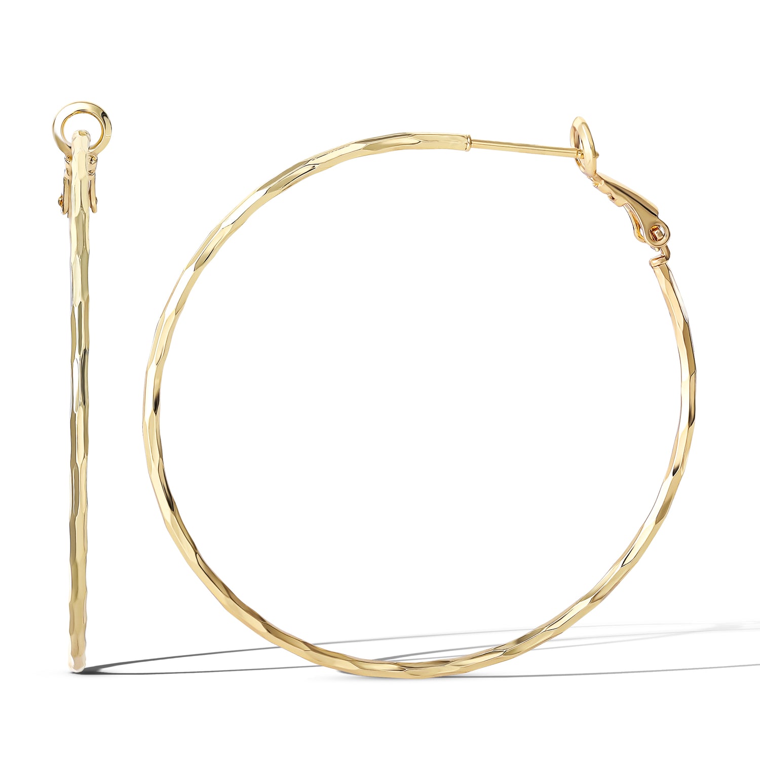 Jessica Simpson Fashion 48.2MM Omega Hoop Earrings - Gold-Tone Finish