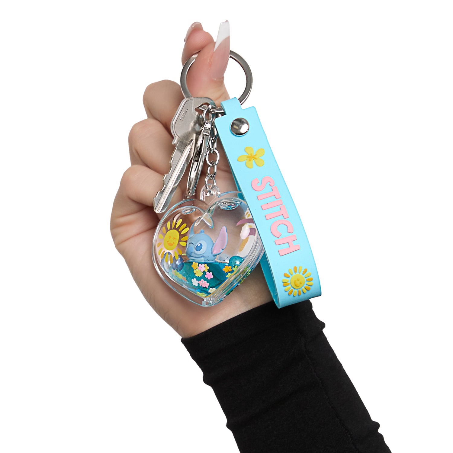 Disney Stitch Liquid Surf and Sun Keychain