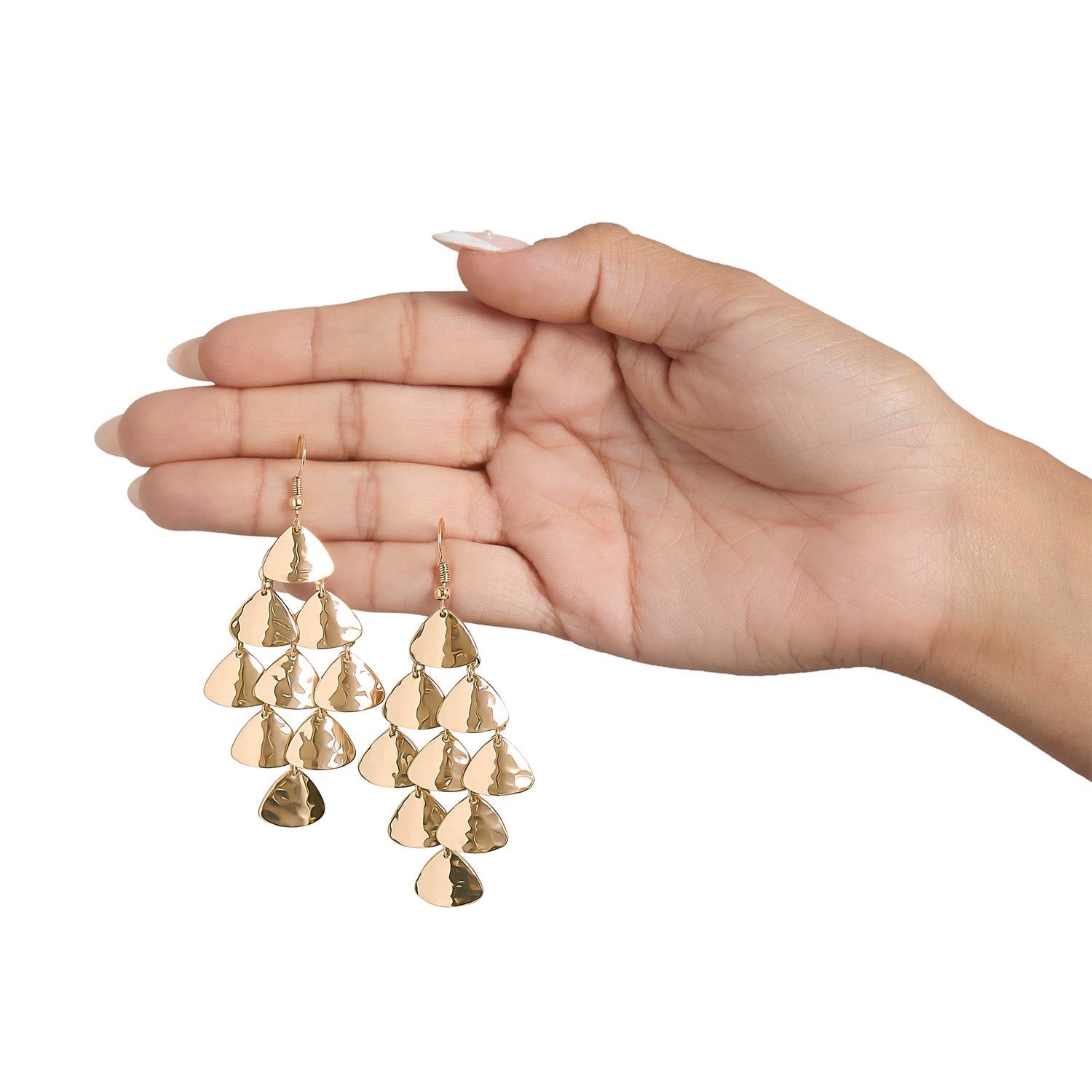 BCBGeneration Layered Triangle Drop Earrings