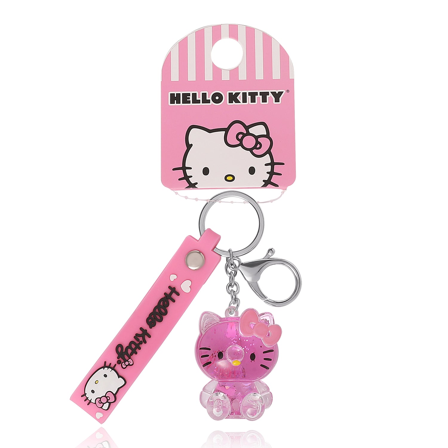 Hello Kitty Keychain Acrylic Liquid Molded Full Body, Cute Bag Charm