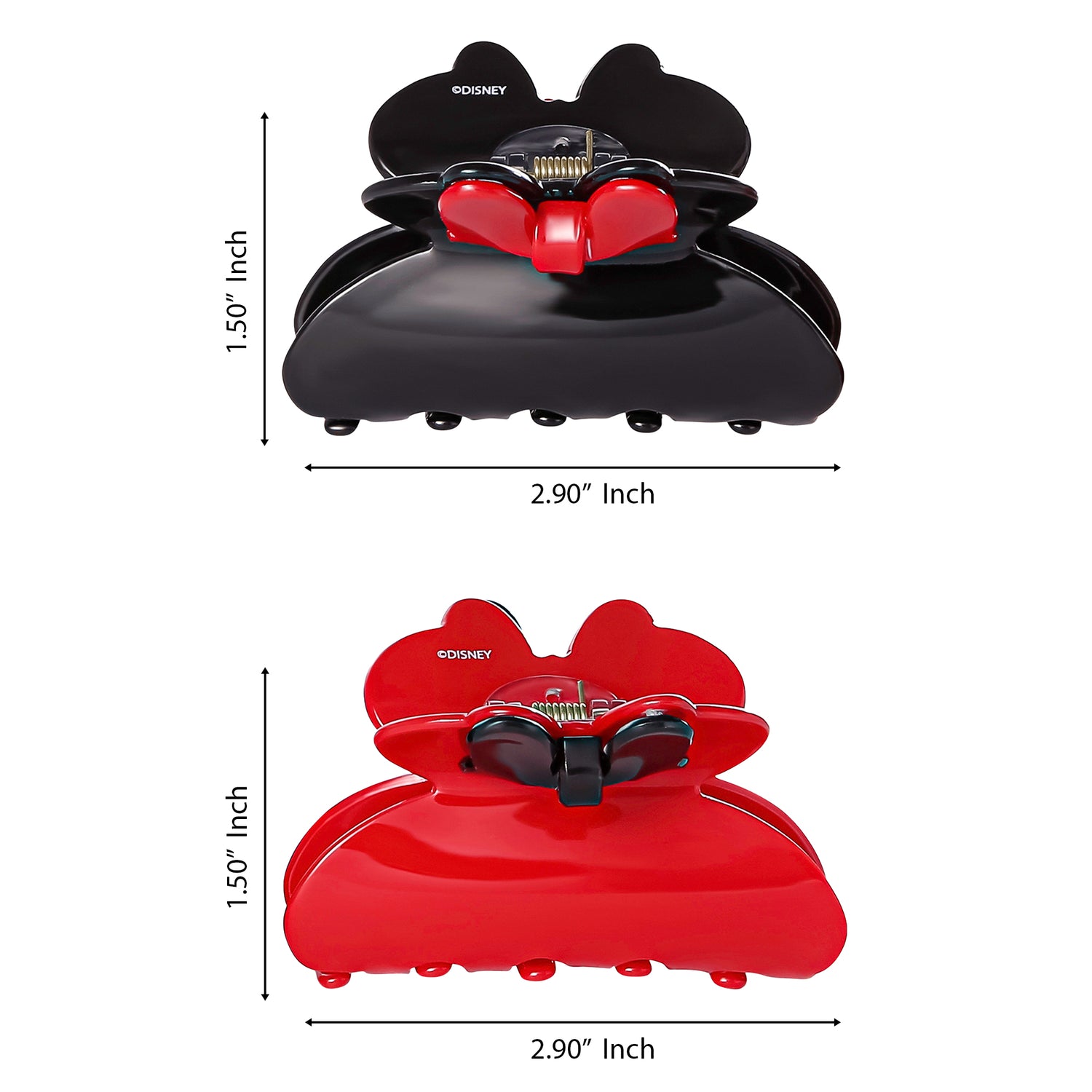 Disney Minnie Mouse Claw Clip Medium 2-Piece Set Official License