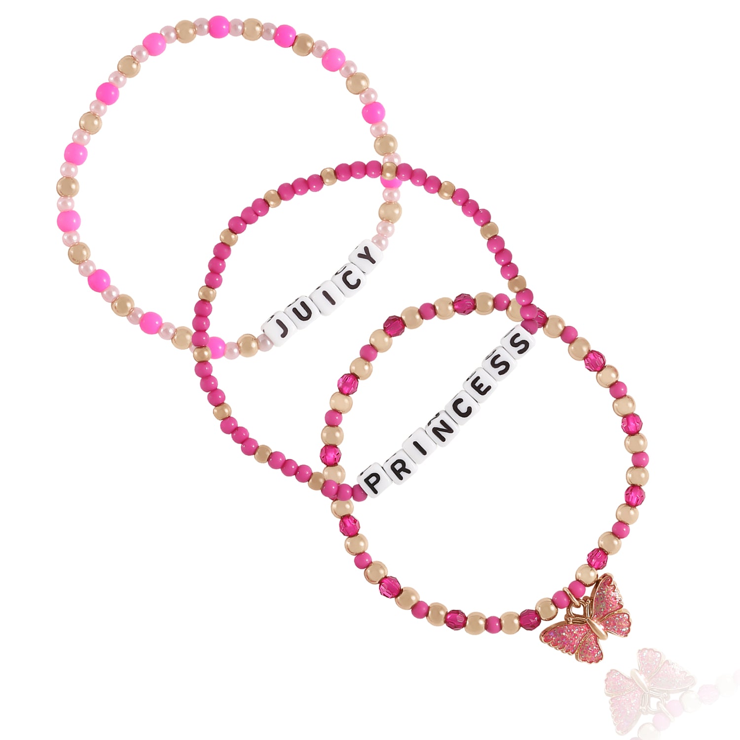 Juicy Couture Kids Juicy Pink Butterfly Beaded Jewelry