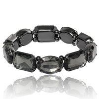 Jessica Simpson Black Crystal Stretch Bracelet – Elegant Fashion Jewelry